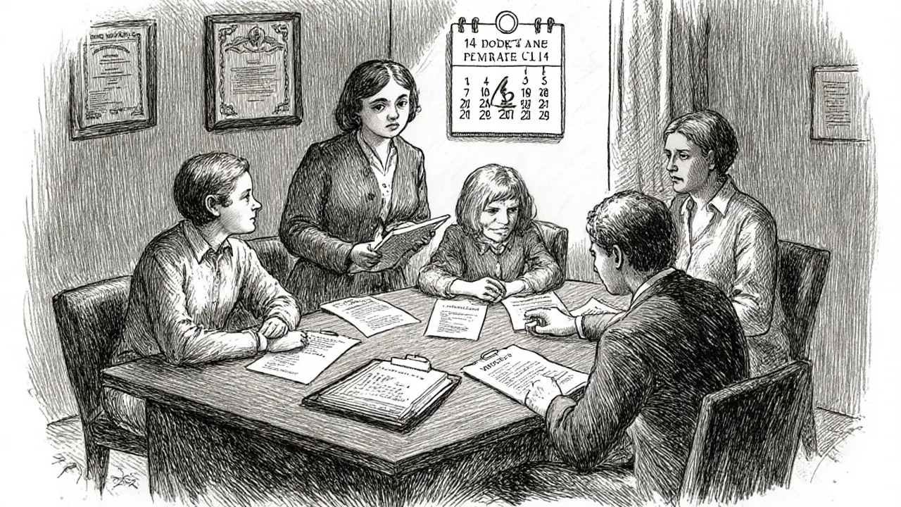 Tým specialistů diskutuje terapii mutismu s dítětem.