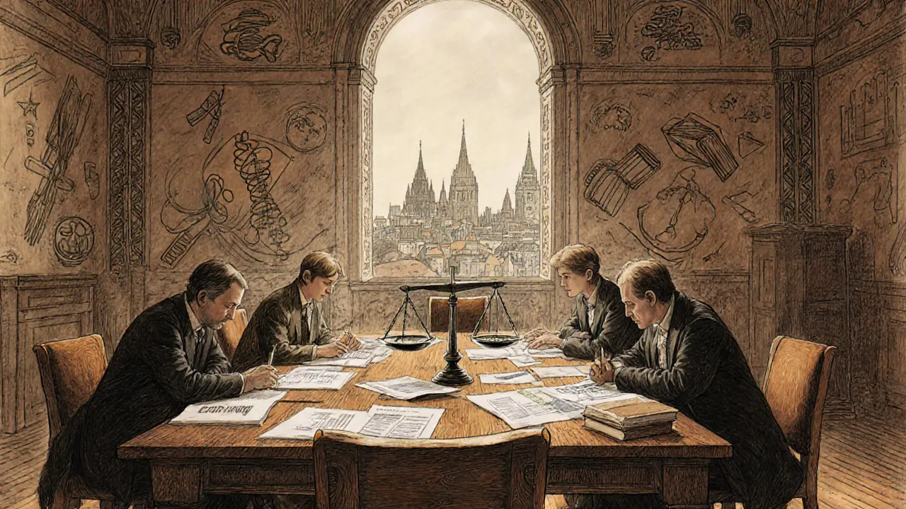 Skupina terapeutů diskutuje etiku a výzkum v českém prostředí.