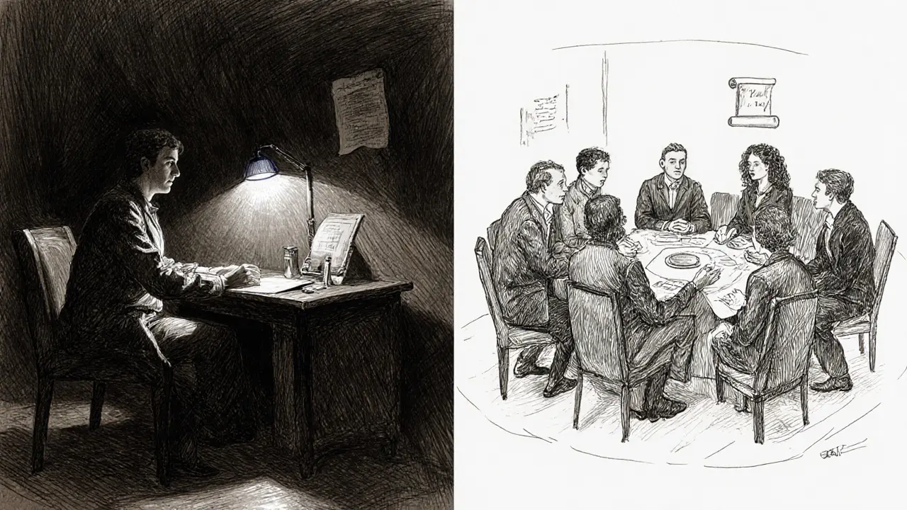 Hybridní terapie spojující individuální sezení a skupinové setkání.