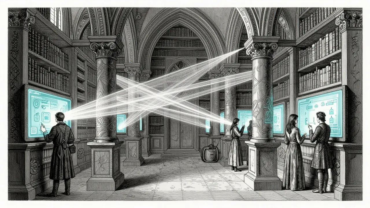 Abstraktní znázornění digitální ochrany dat ve zdravotnictví