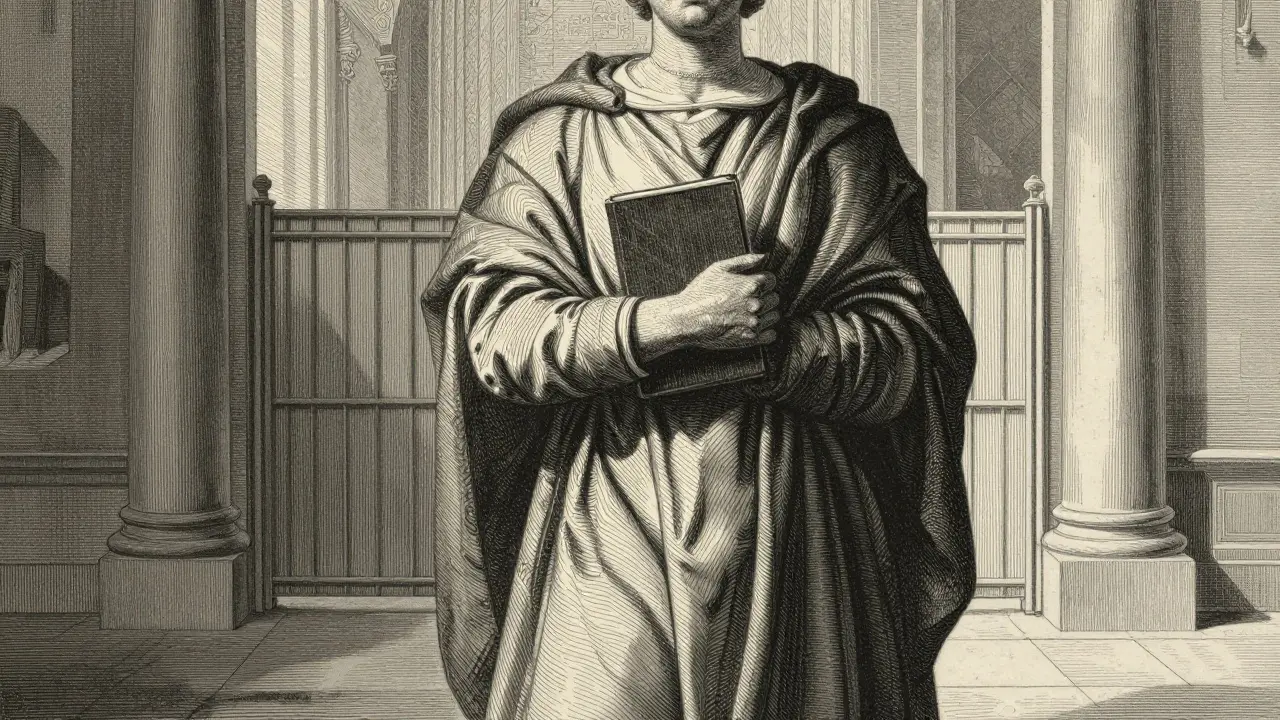 Člověk s deníkem v bezpečném prostoru symbolizující ochranu.