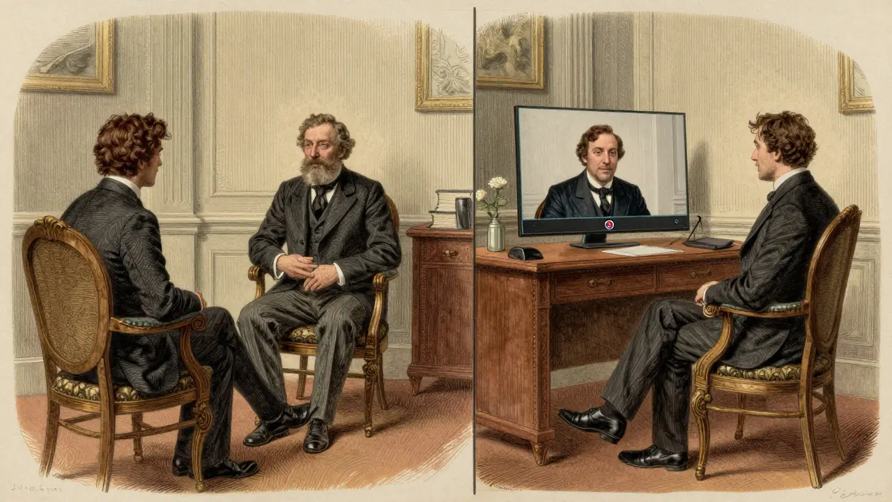 Srovnání osobní a online terapie v paralelní kompozici