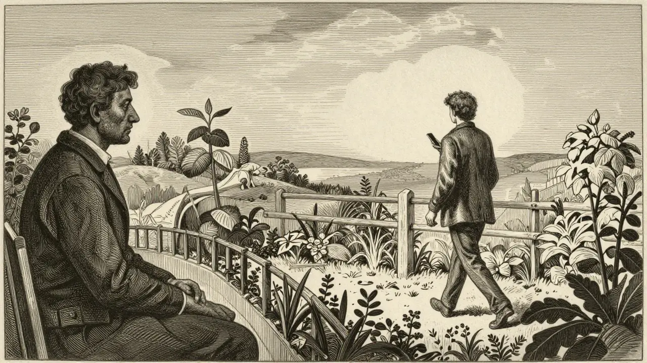 Kresba znázornující spojení terapeuta a klienta prostřednictvím hlasu.